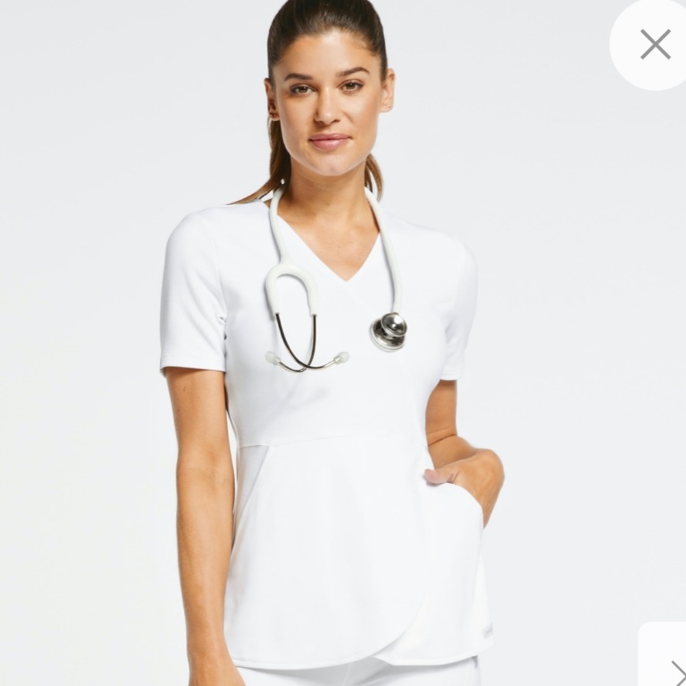 Jaanuu Tulip Wrap Scrub Top